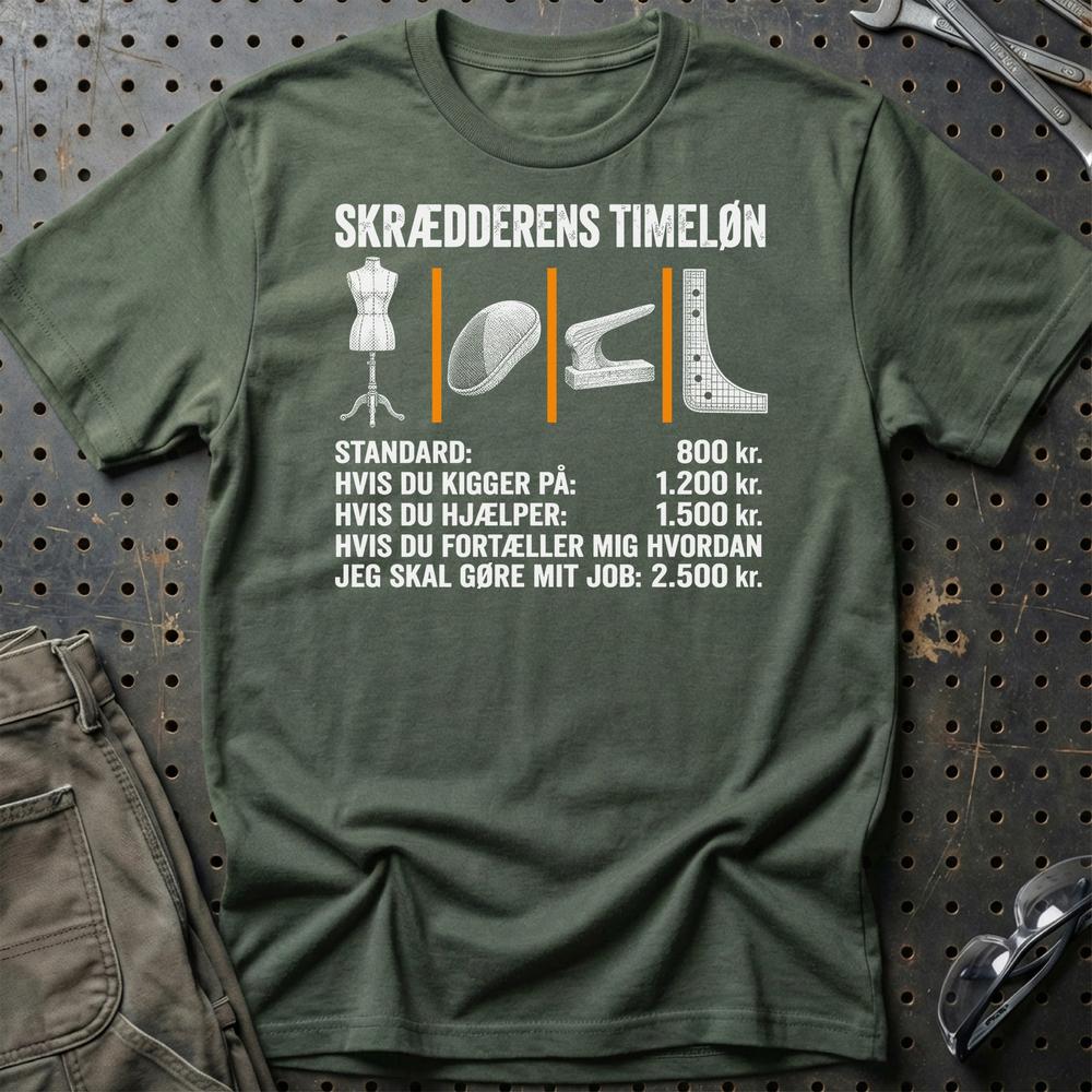 
Produktbillede af Skrædderens Timeløn T-Shirt