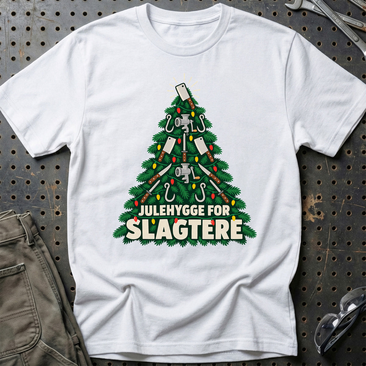 
Slagter – Julehygge – Unisex T-Shirt – Hvid