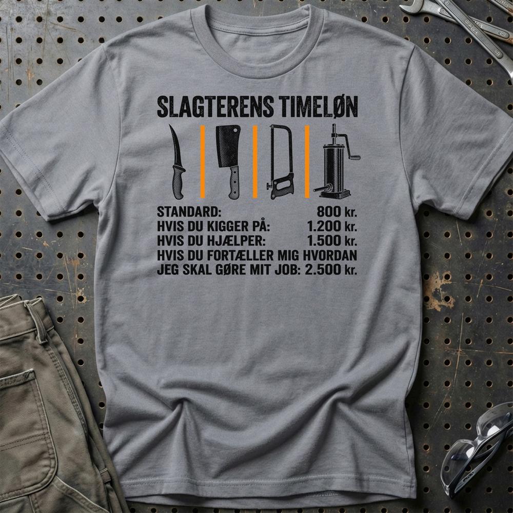 
Produktbillede af Slagterens Timeløn T-Shirt