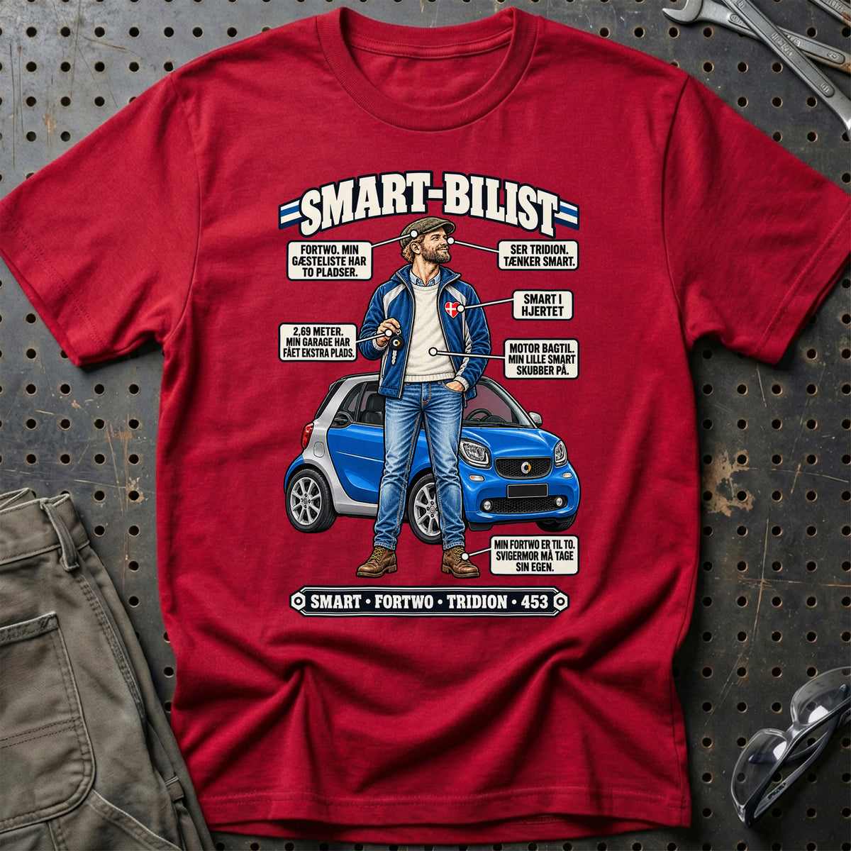 
Smart-Bilist T-Shirt – Rød