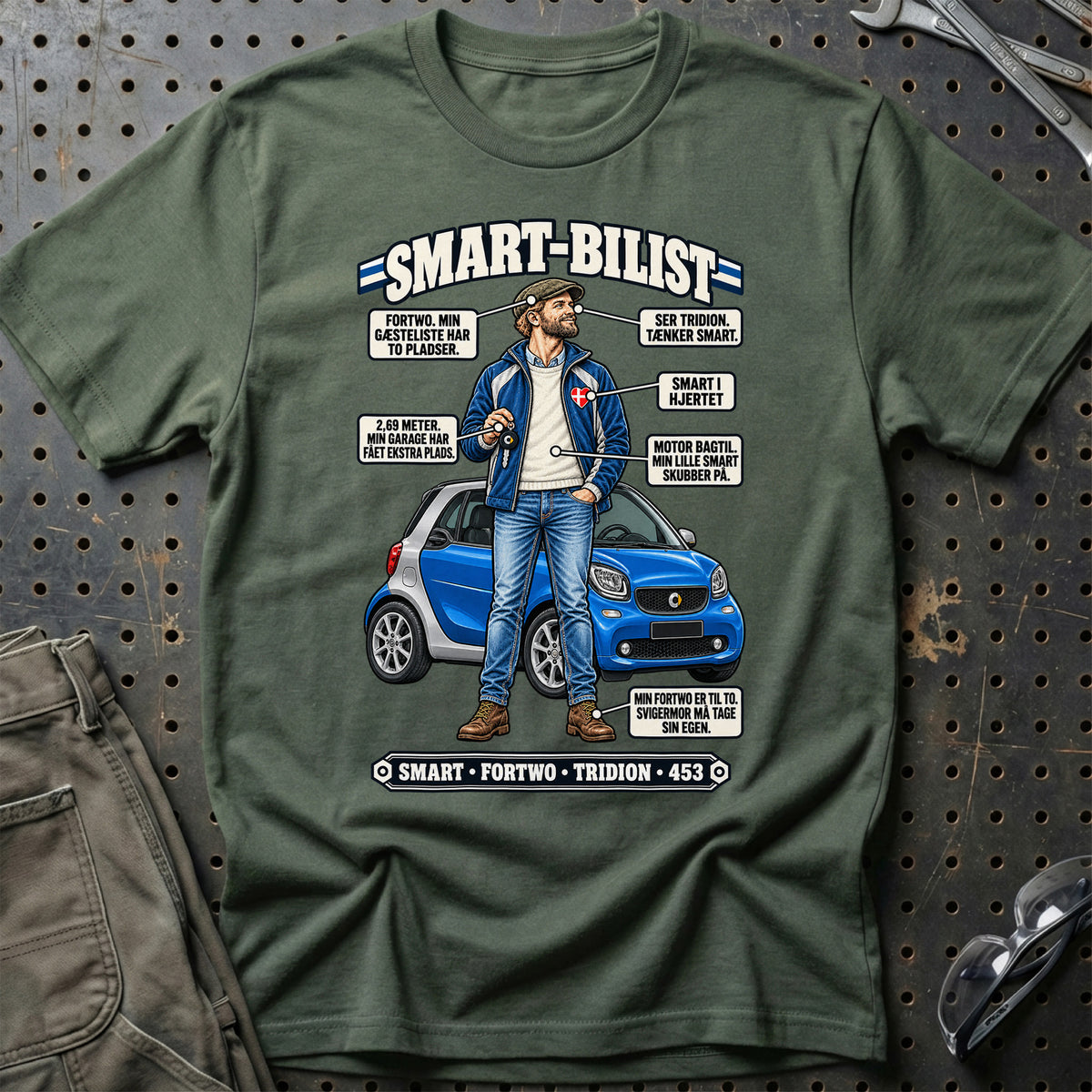 
Smart-Bilist T-Shirt – Grøn Militær