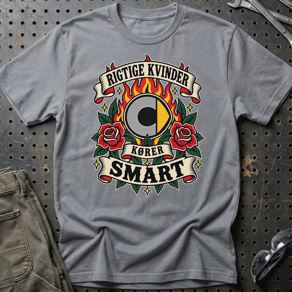 
Produktbillede af Smart Rigtige Kvinder Kører – Roser og Flammer T-Shirt