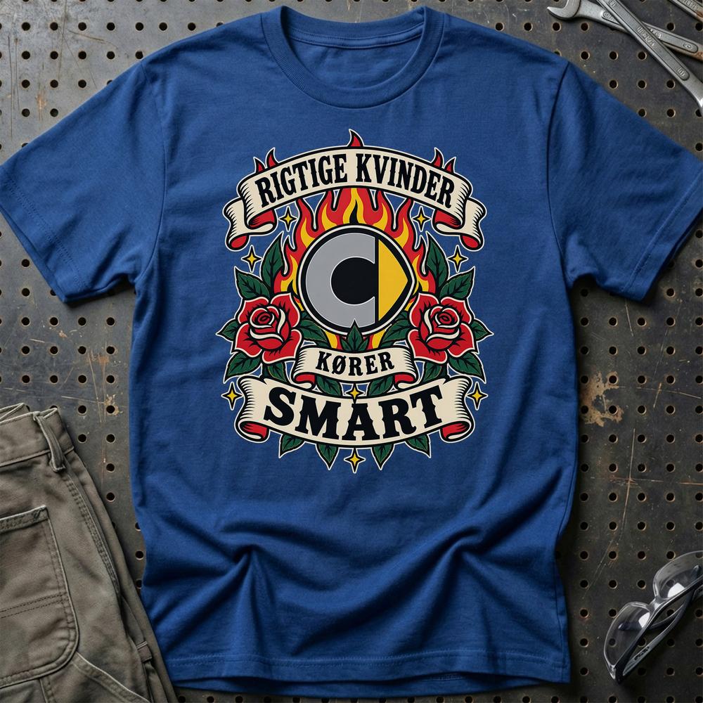 
Produktbillede af Smart Rigtige Kvinder Kører – Roser og Flammer T-Shirt