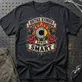 Smart Rigtige Kvinder Kører – Roser og Flammer T-Shirt – Sort