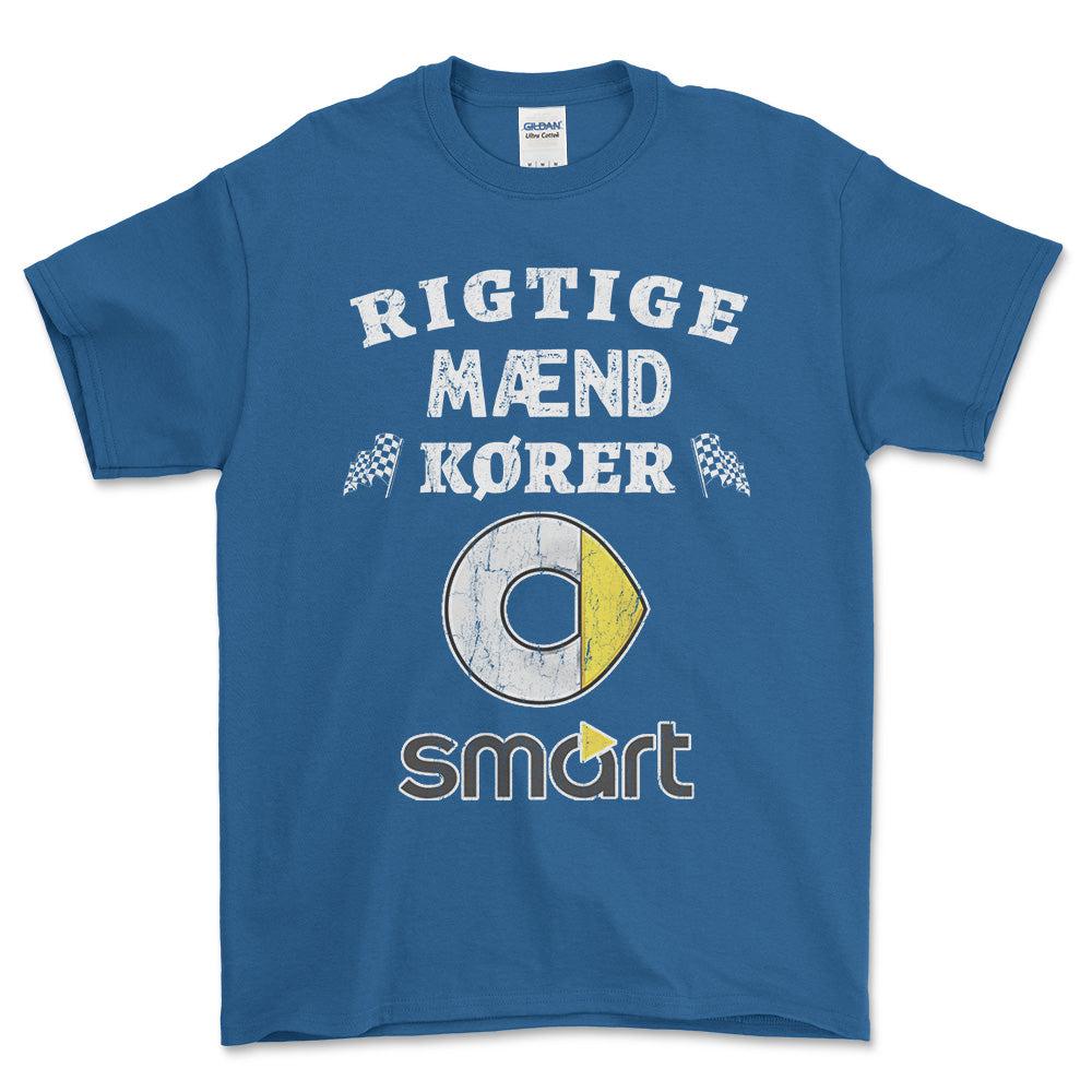 Smart Rigtige Mænd Kører - Unisex T-Shirt , Bomuld-Beklædning-Smart-Blå Royal-S-Forside-Garage Culture Shop- garage - man cave - merchandise