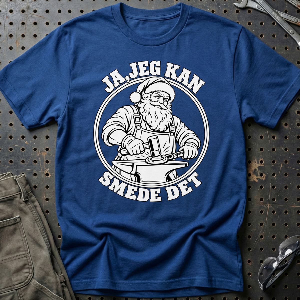 
Smed – Santa Kan Det – Jul T-Shirt – Blå Royal