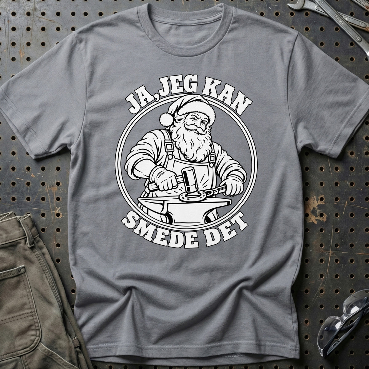 
Smed – Santa Kan Det – Jul T-Shirt – Grå Sport