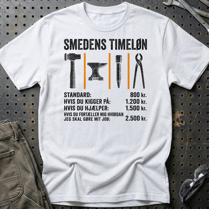 Smedens Timeløn - Unisex T-Shirt , Bomuld