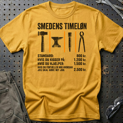 Smedens Timeløn - Unisex T-Shirt , Bomuld