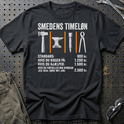 Smedens Timeløn - Unisex T-Shirt , Bomuld