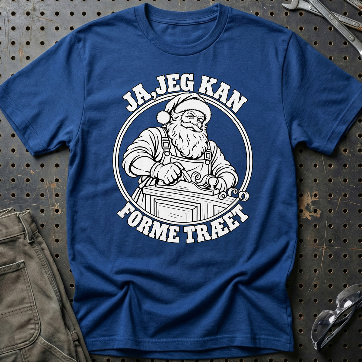 
Snedker – Santa Kan Det – Jul T-Shirt – Blå Royal