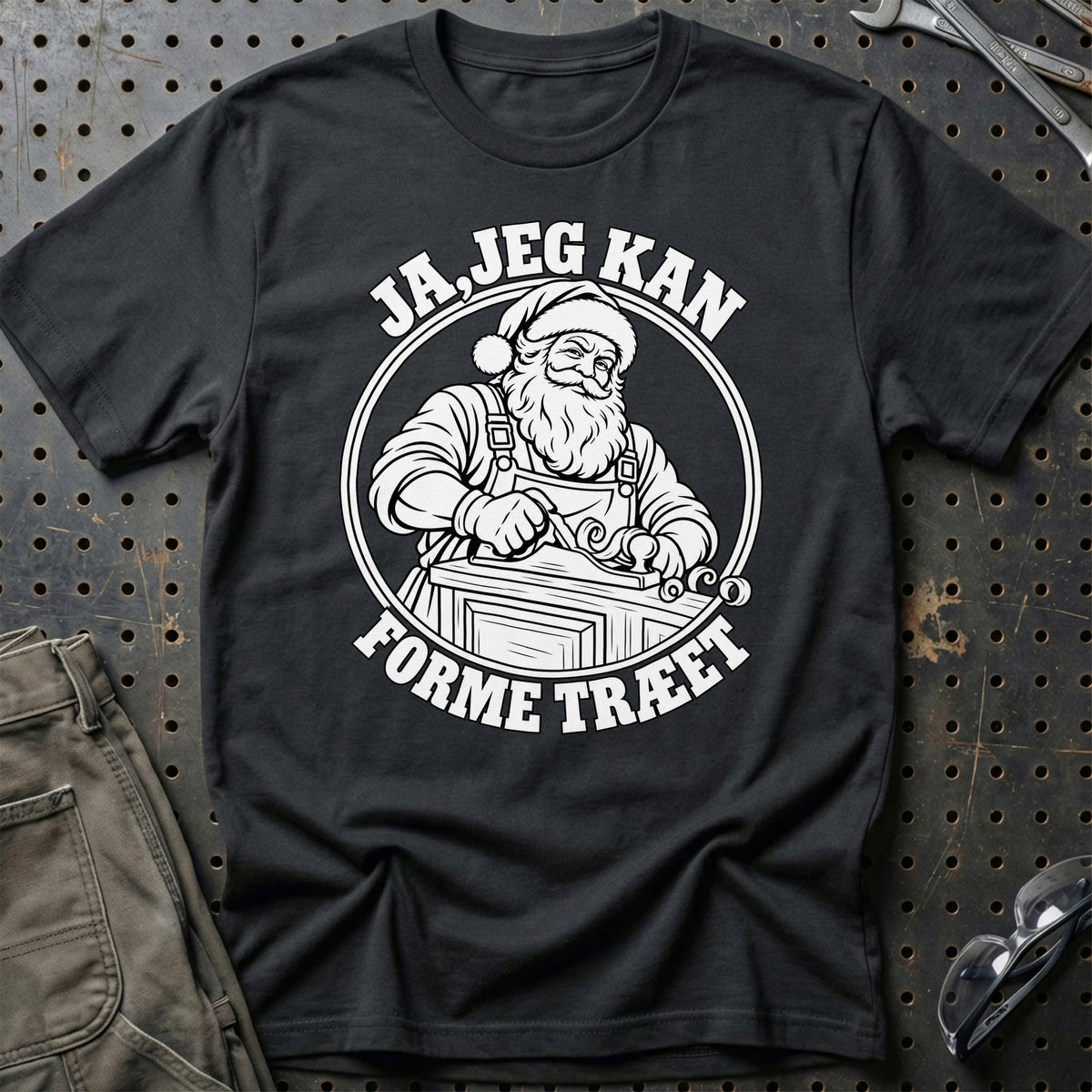 
Snedker – Santa Kan Det – Jul T-Shirt – Sort