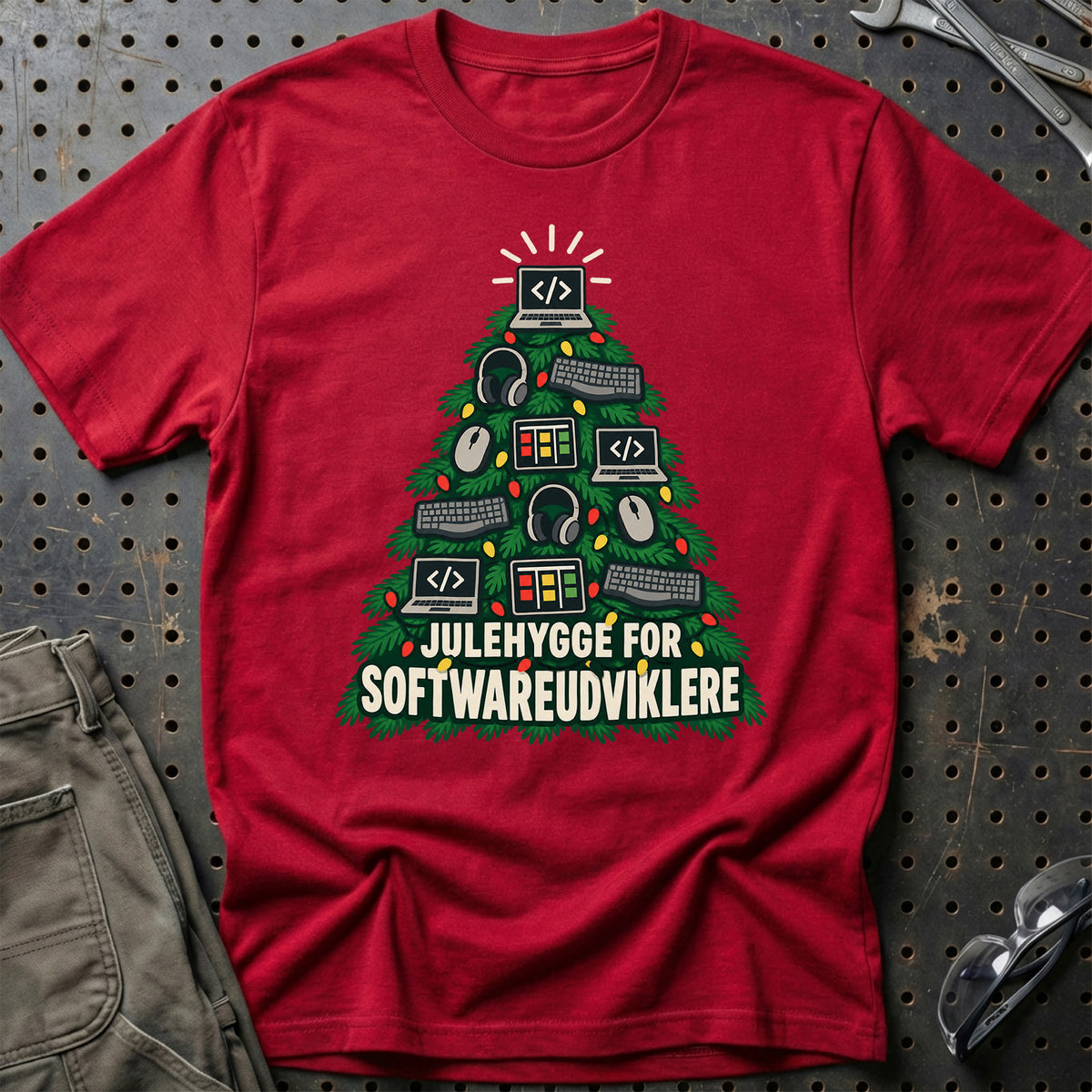 
Softwareudvikler – Julehygge – Unisex T-Shirt – Rød