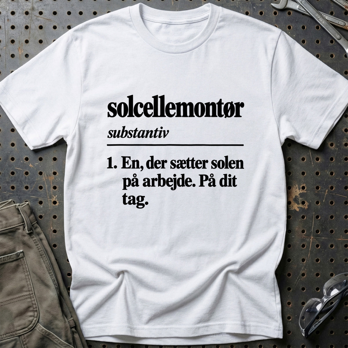 
Solcellemontør – Definition T-Shirt – Hvid