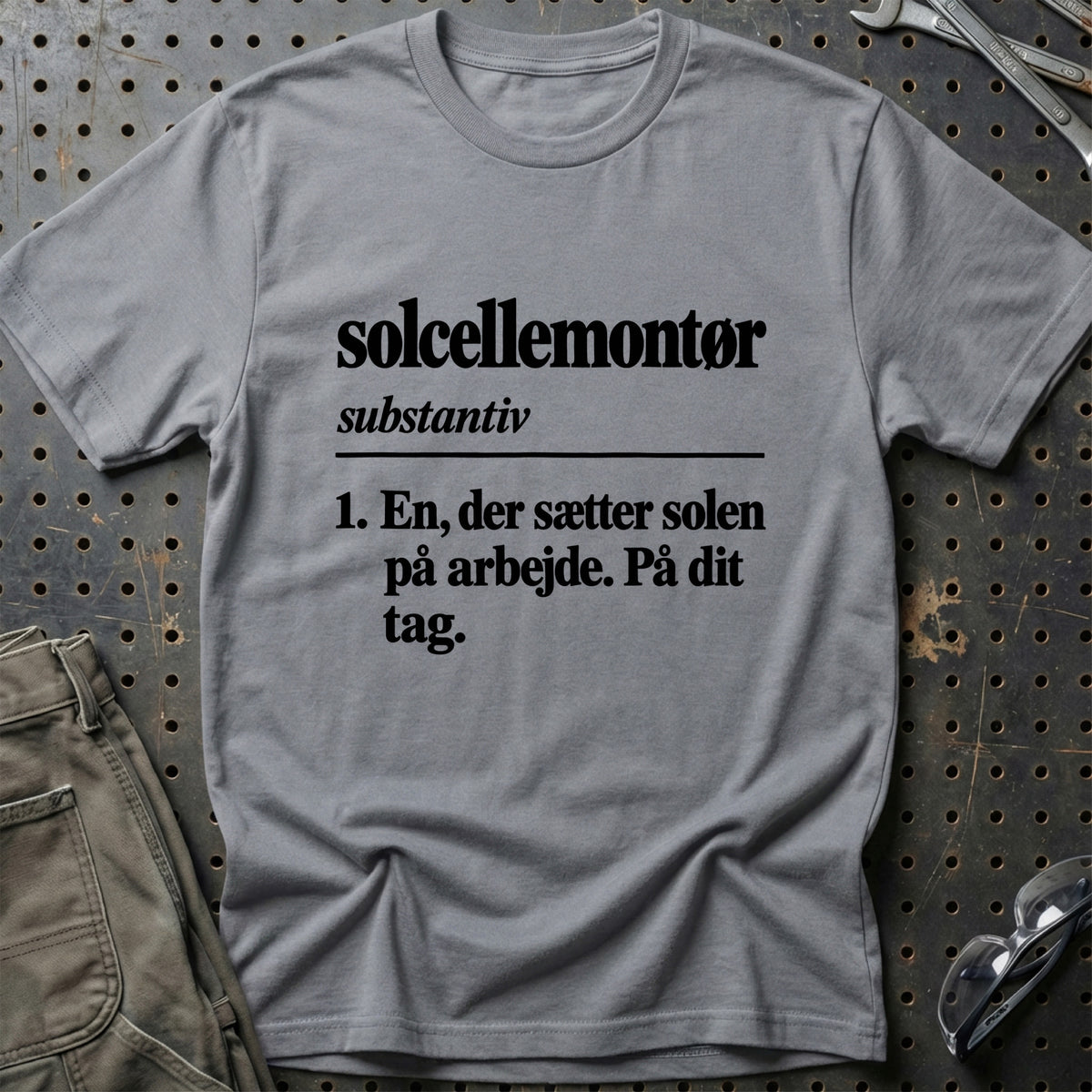 
Solcellemontør – Definition T-Shirt – Grå Sport