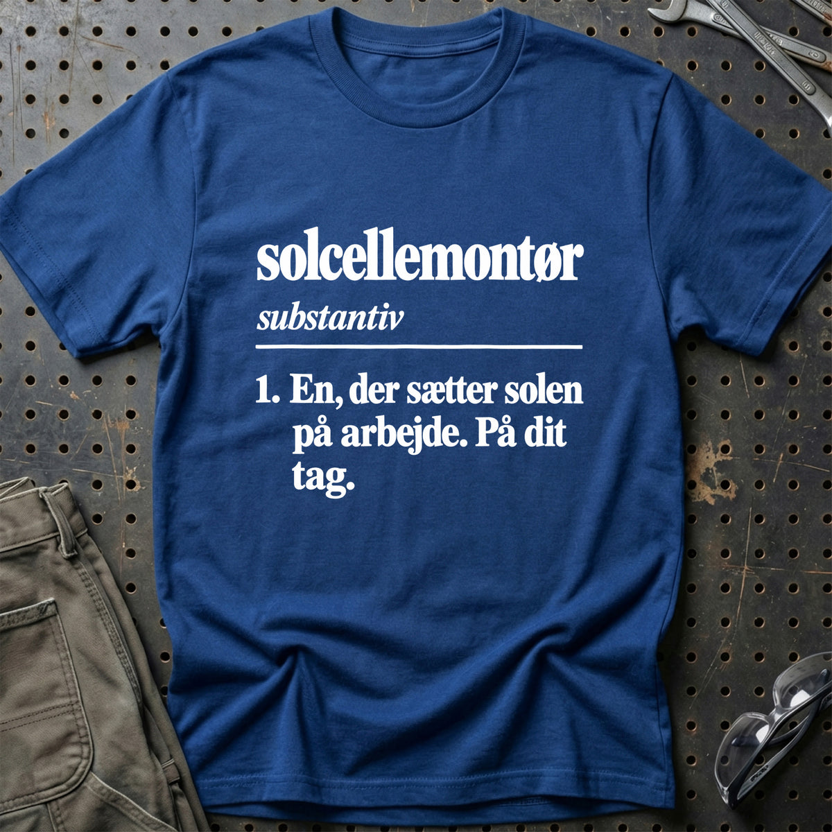 
Solcellemontør – Definition T-Shirt – Blå Royal
