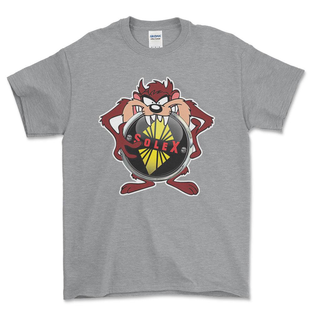 Solex TAZ Unisex T-Shirt , Bomul-Beklædning-Solex-Grå Sport-S-Forside-Garage Culture Shop- garage - man cave - merchandise
