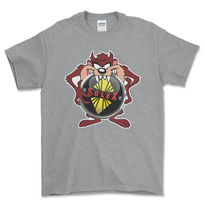 Solex TAZ Unisex T-Shirt , Bomul-Beklædning-Solex-Grå Sport-S-Forside-Garage Culture Shop- garage - man cave - merchandise