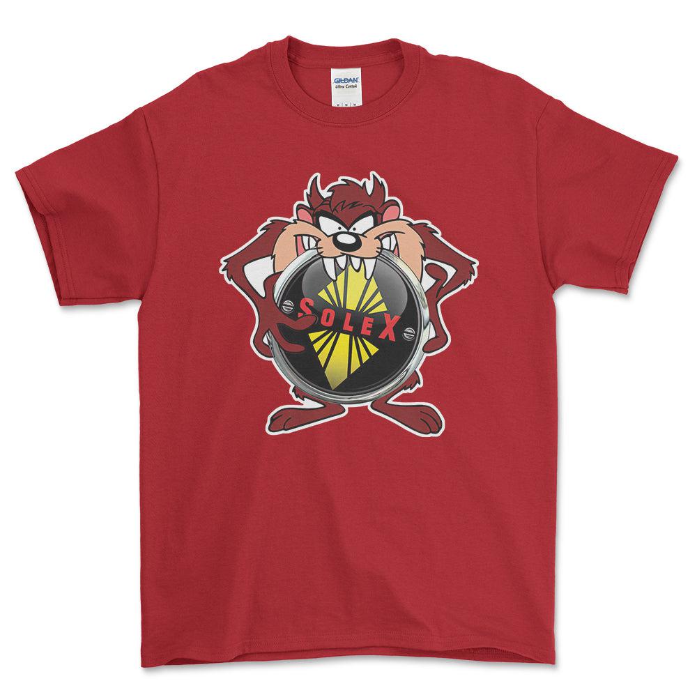 Solex TAZ Unisex T-Shirt , Bomul-Beklædning-Solex-Rød-S-Forside-Garage Culture Shop- garage - man cave - merchandise