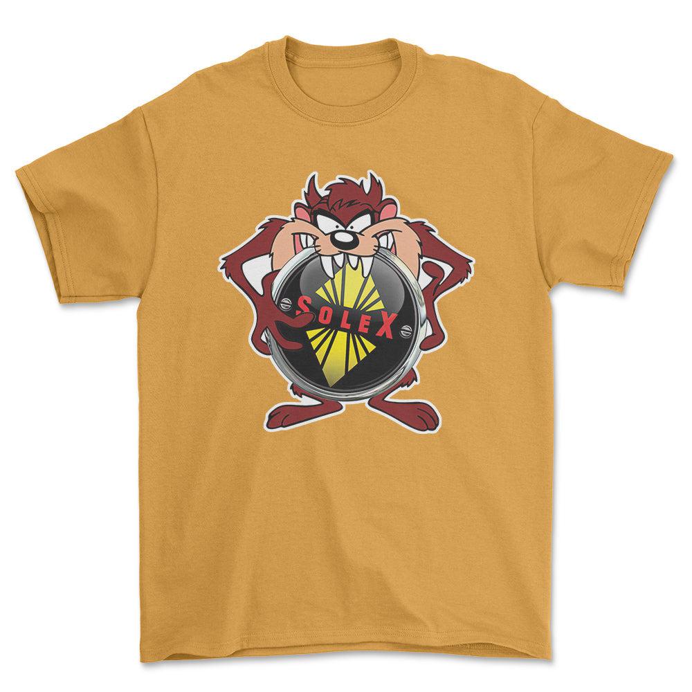 Solex TAZ Unisex T-Shirt , Bomul-Beklædning-Solex-Guld-S-Forside-Garage Culture Shop- garage - man cave - merchandise