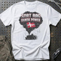 Sort Rog Dansk Power Traktortræk T-Shirt-Beklædning-Garage Culture-Hvid-S-Garage Culture Shop- garage - man cave - merchandise