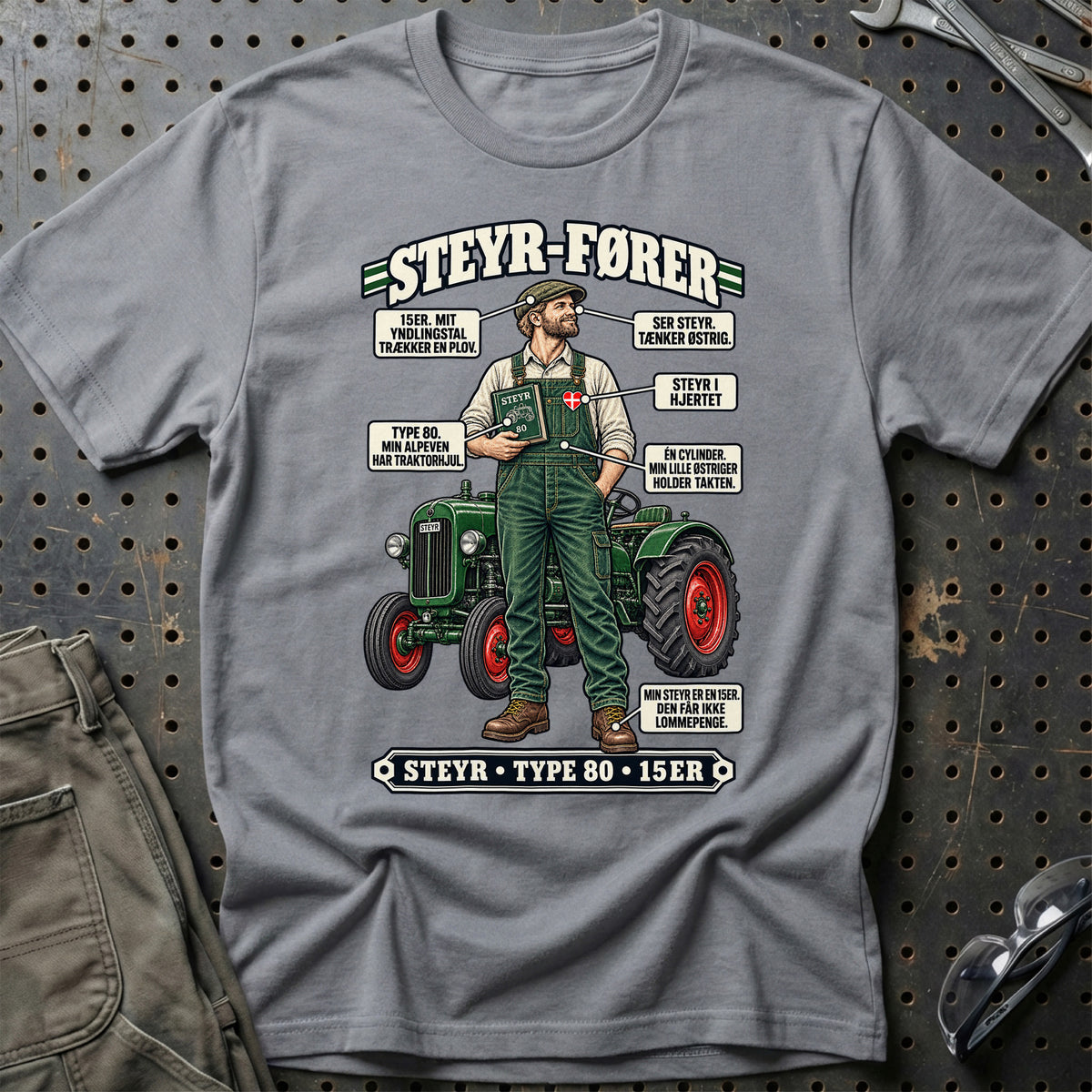
Steyr-Kører T-Shirt – Grå Sport
