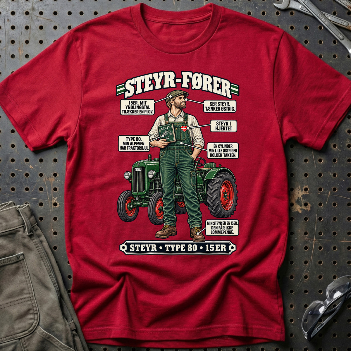 
Steyr-Kører T-Shirt – Rød