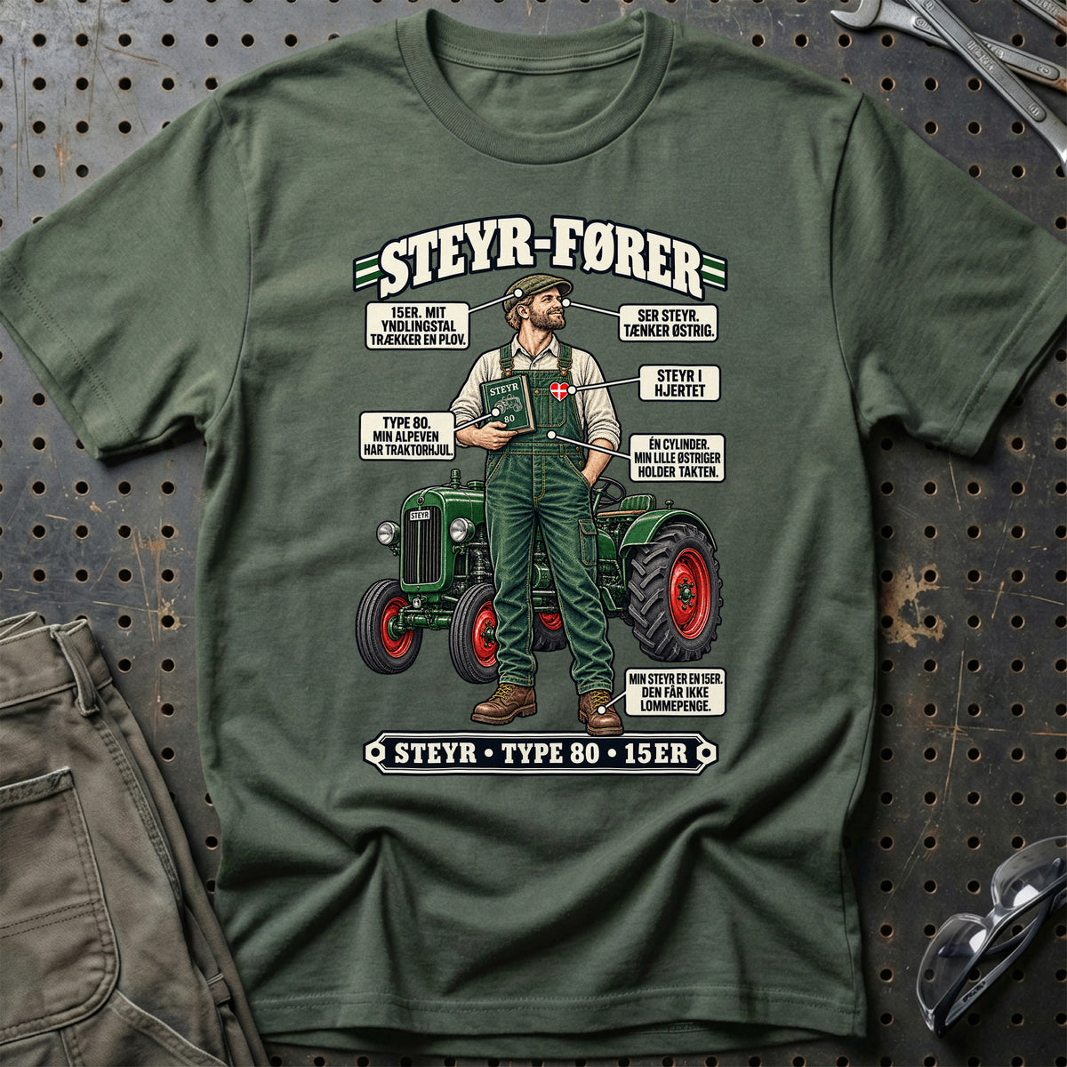 
Steyr-Kører T-Shirt – Grøn Militær