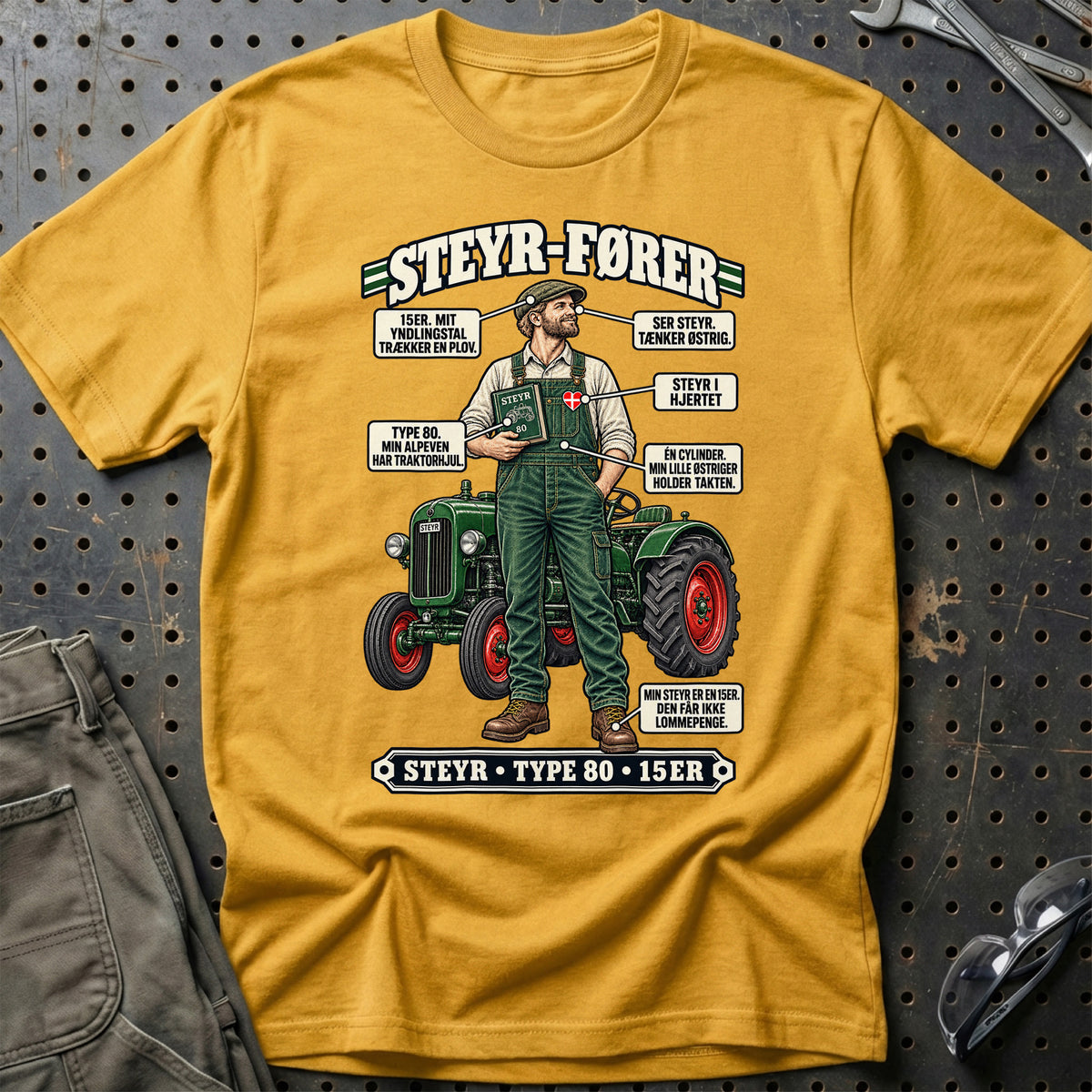
Steyr-Kører T-Shirt – Guld