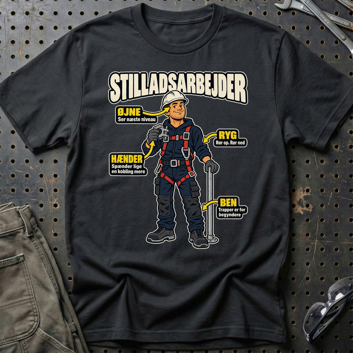 Stilladsarbejder – Anatomi T-Shirt – Sort