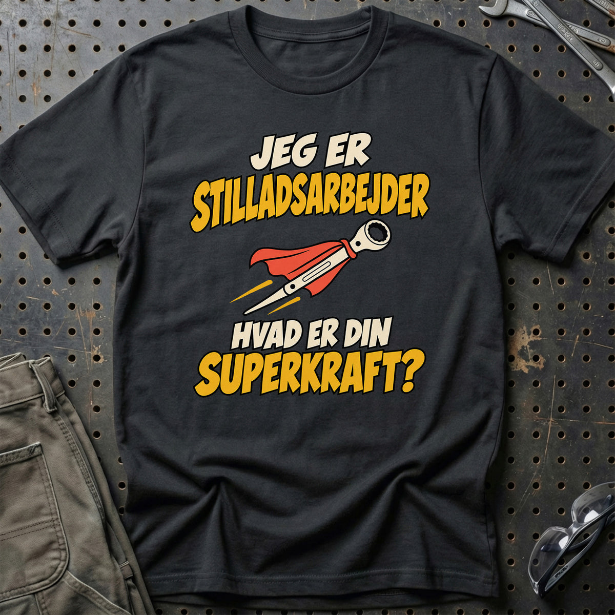 
Stilladsarbejder – Hvad er din superkraft? – Unisex T-Shirt – Sort