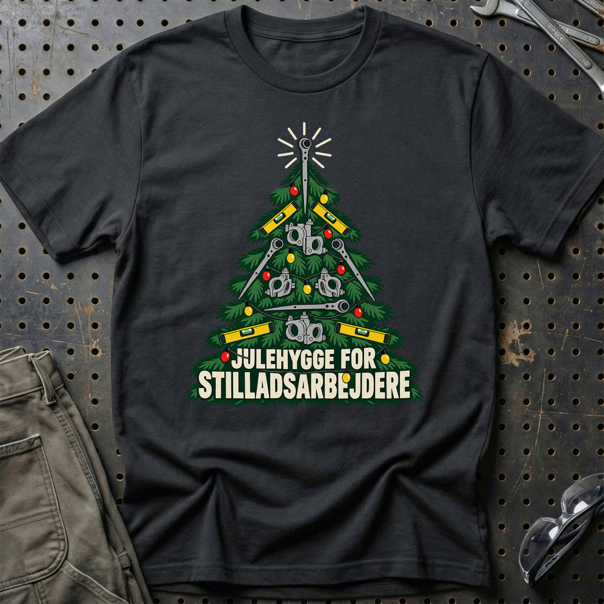 
Stilladsarbejder – Julehygge – Unisex T-Shirt – Sort