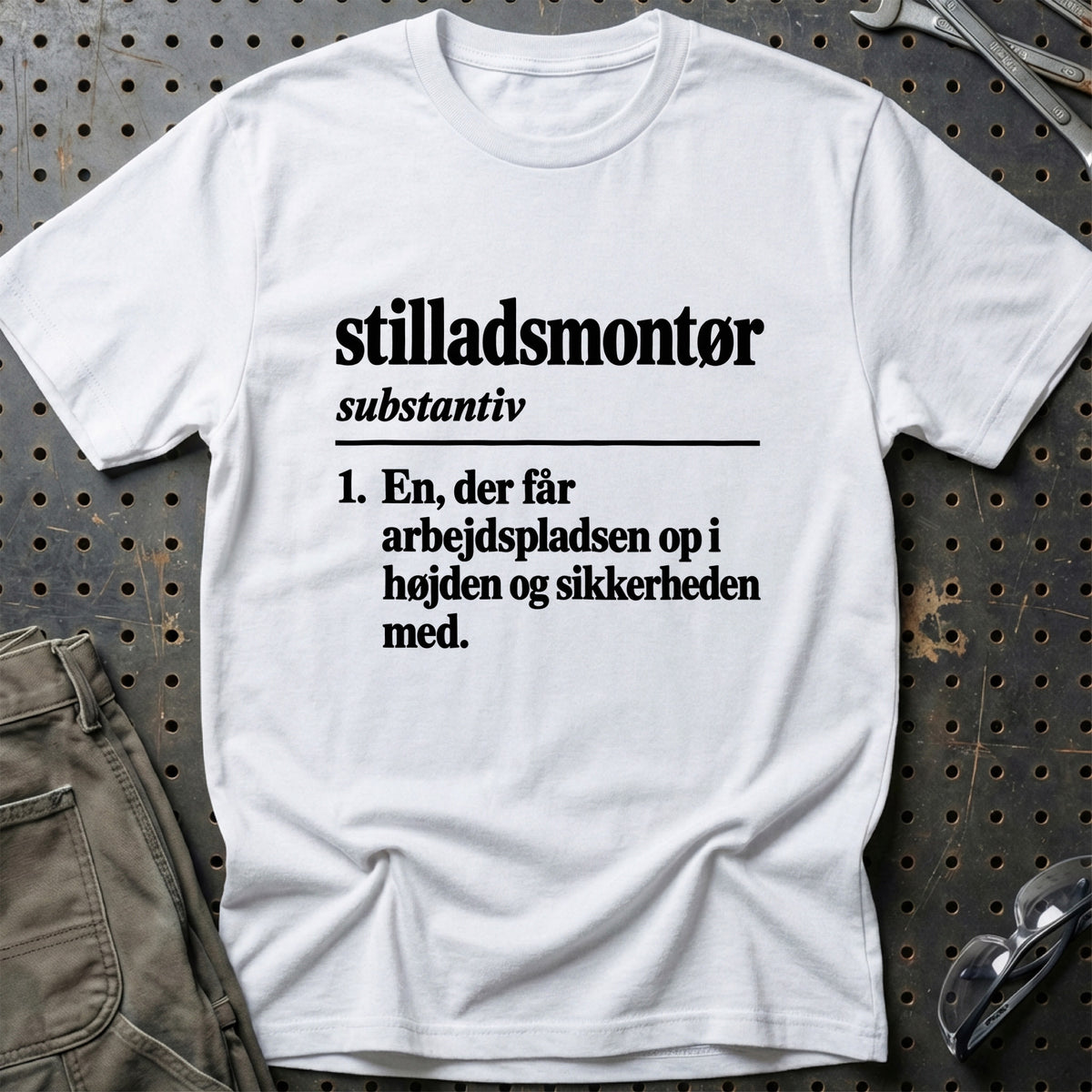 
Stilladsmontør – Definition T-Shirt – Hvid