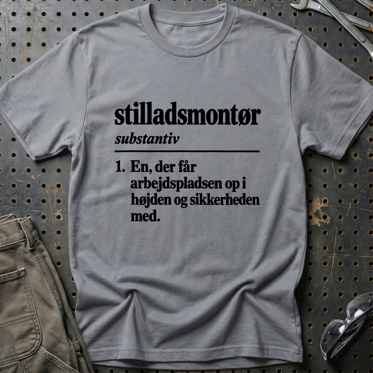 
Stilladsmontør – Definition T-Shirt – Grå Sport