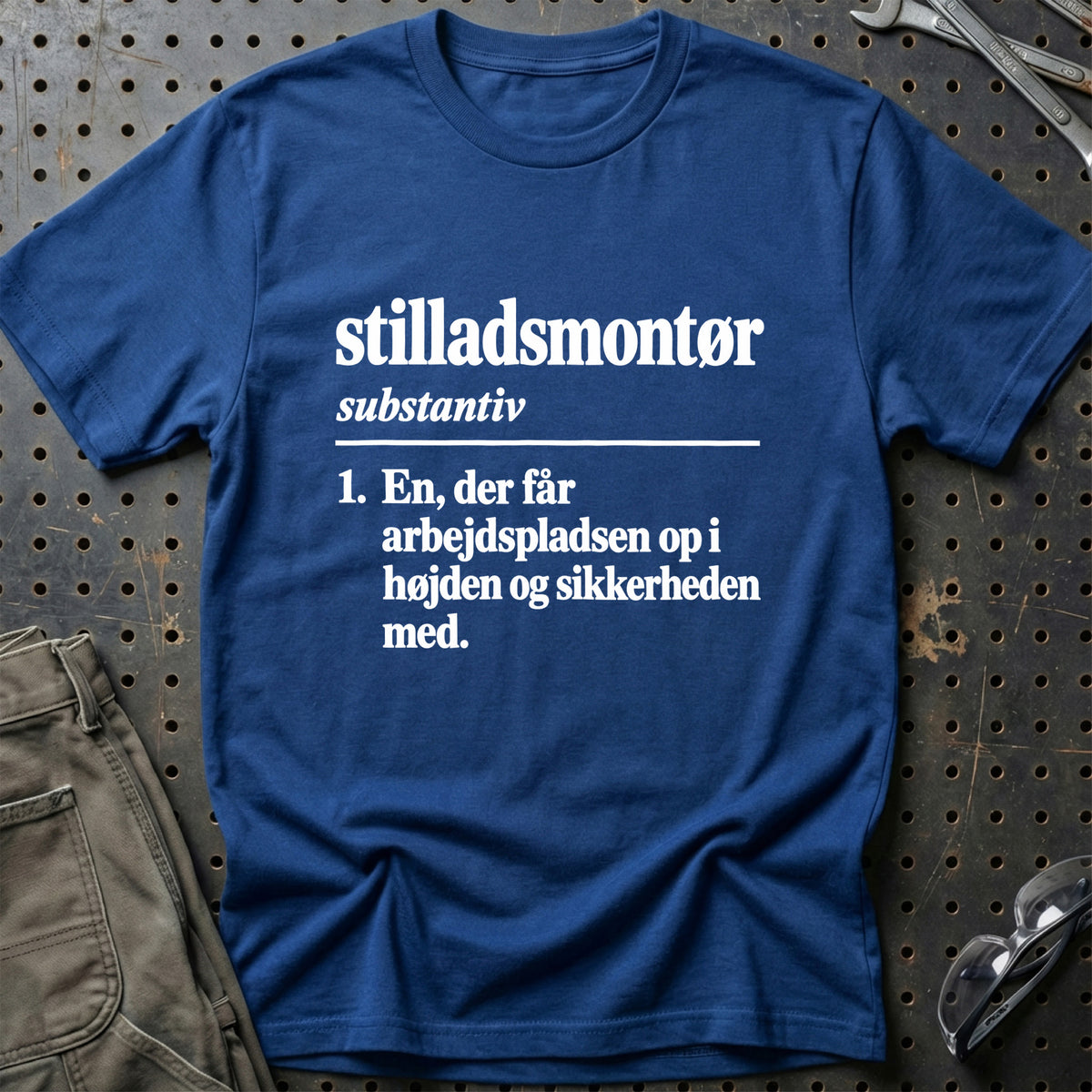 
Stilladsmontør – Definition T-Shirt – Blå Royal
