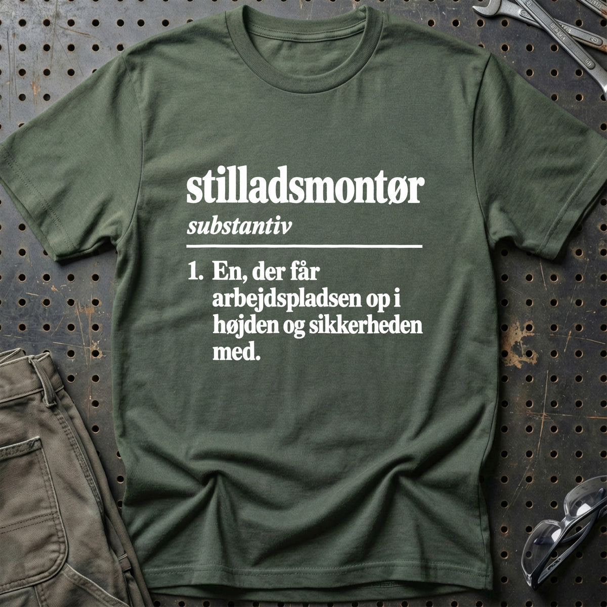 
Stilladsmontør – Definition T-Shirt – Grøn Militær