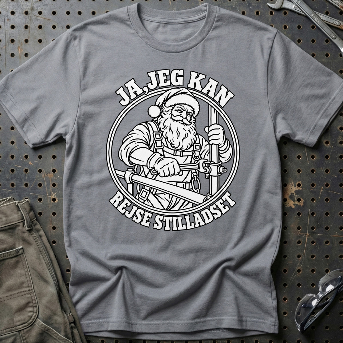 
Stilladsmontør – Santa Kan Det – Jul T-Shirt – Grå Sport
