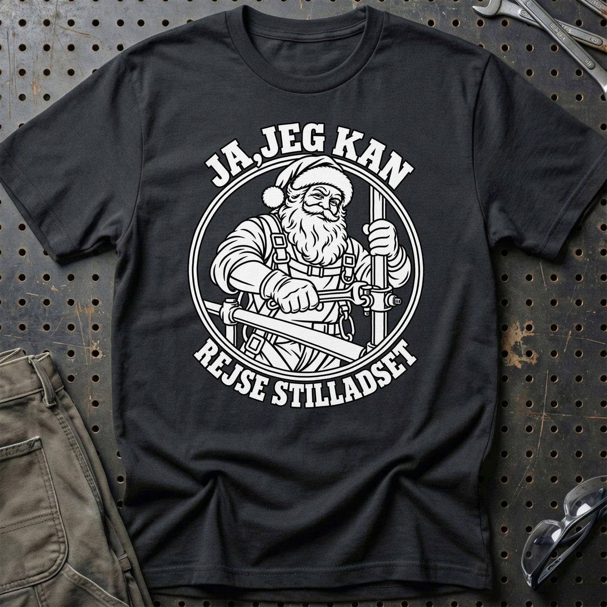 
Stilladsmontør – Santa Kan Det – Jul T-Shirt – Sort