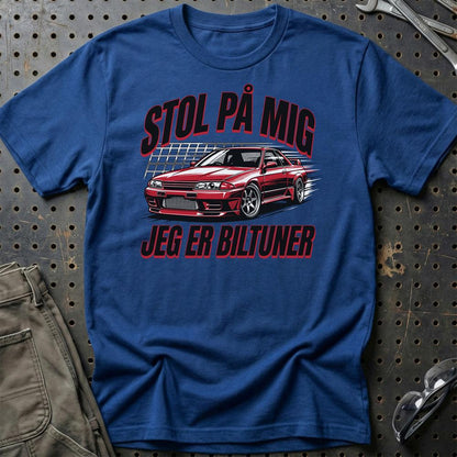 Stol På Mig – Jeg Er Biltuner - Unisex T-Shirt , Bomuld-Beklædning-Garage Culture-Blå Royal-S-Garage Culture Shop- garage - man cave - merchandise