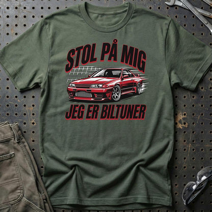 Stol På Mig – Jeg Er Biltuner - Unisex T-Shirt , Bomuld-Beklædning-Garage Culture-Garage Culture Shop- garage - man cave - merchandise