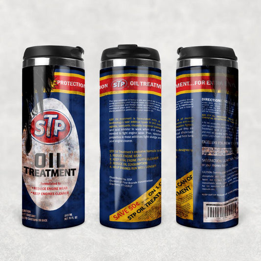 Stp Motor Oil Termokrus Tumbler Rustfrit Stål-Krus-Motorolie-Garage Culture Shop- garage - man cave - merchandise