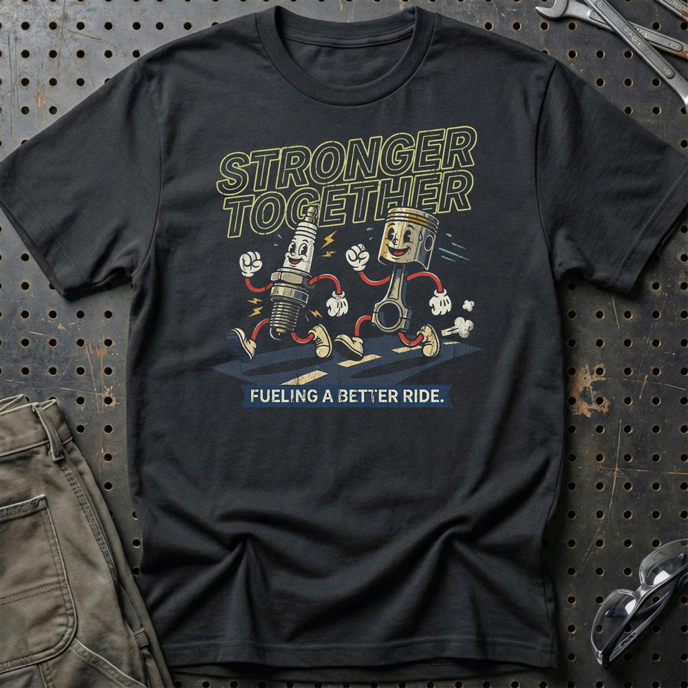 
Produktbillede af Stronger Together - Oldschool Mascot Engine Parts T-Shirt