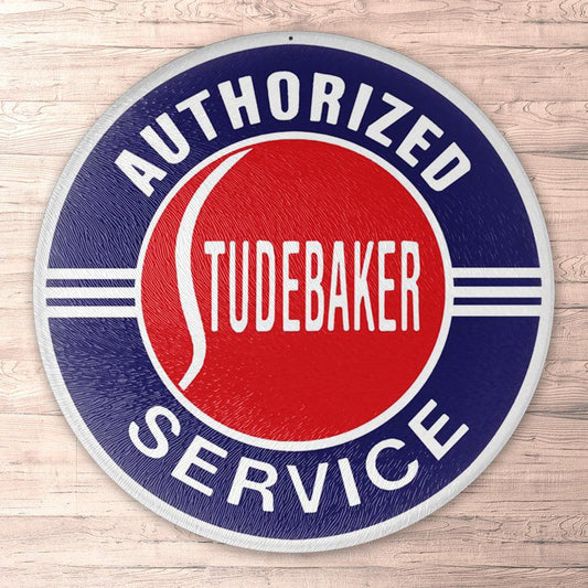 Studebaker Authorized Studebaker Service Runde Skilte , Musemåtte Rundt , Kop Underlag, Underlagssæt-Runde Skilte-Studebaker-Garage Culture Shop- garage - man cave - merchandise