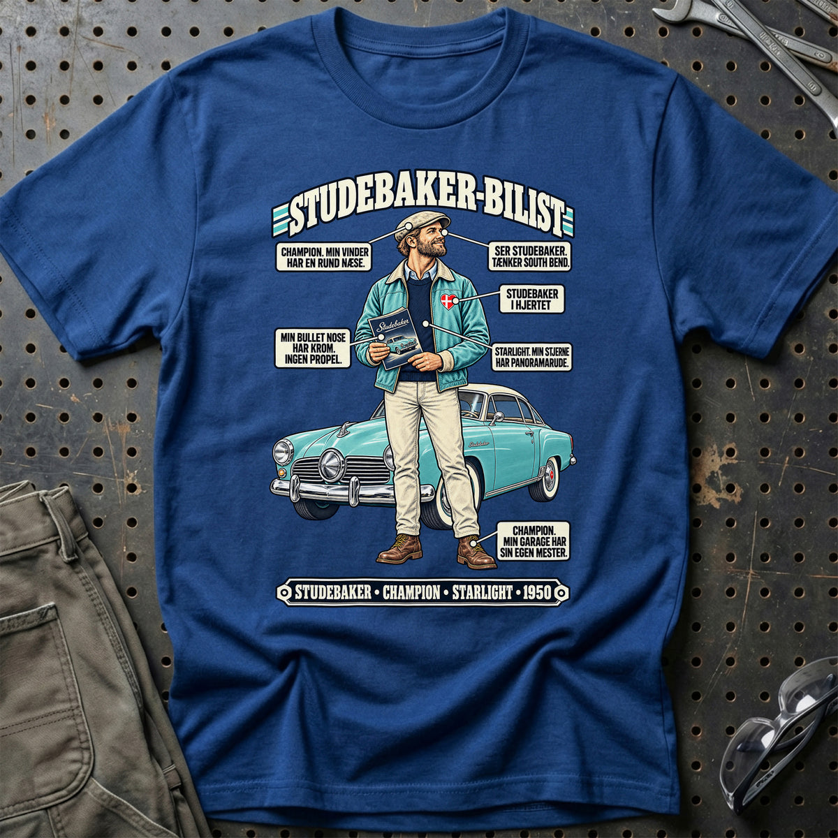 
Studebaker-Bilist T-Shirt – Blå Royal