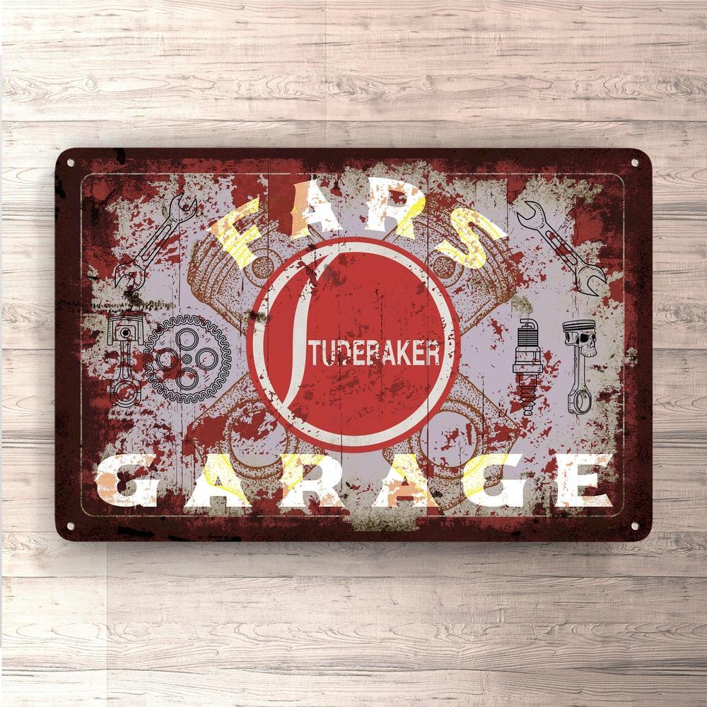 Studebaker Fars Garage Vintage Skilte, Musemåtte, Dørmåtte , Plakat-Skilte-Studebaker-Garage Culture Shop- garage - man cave - merchandise