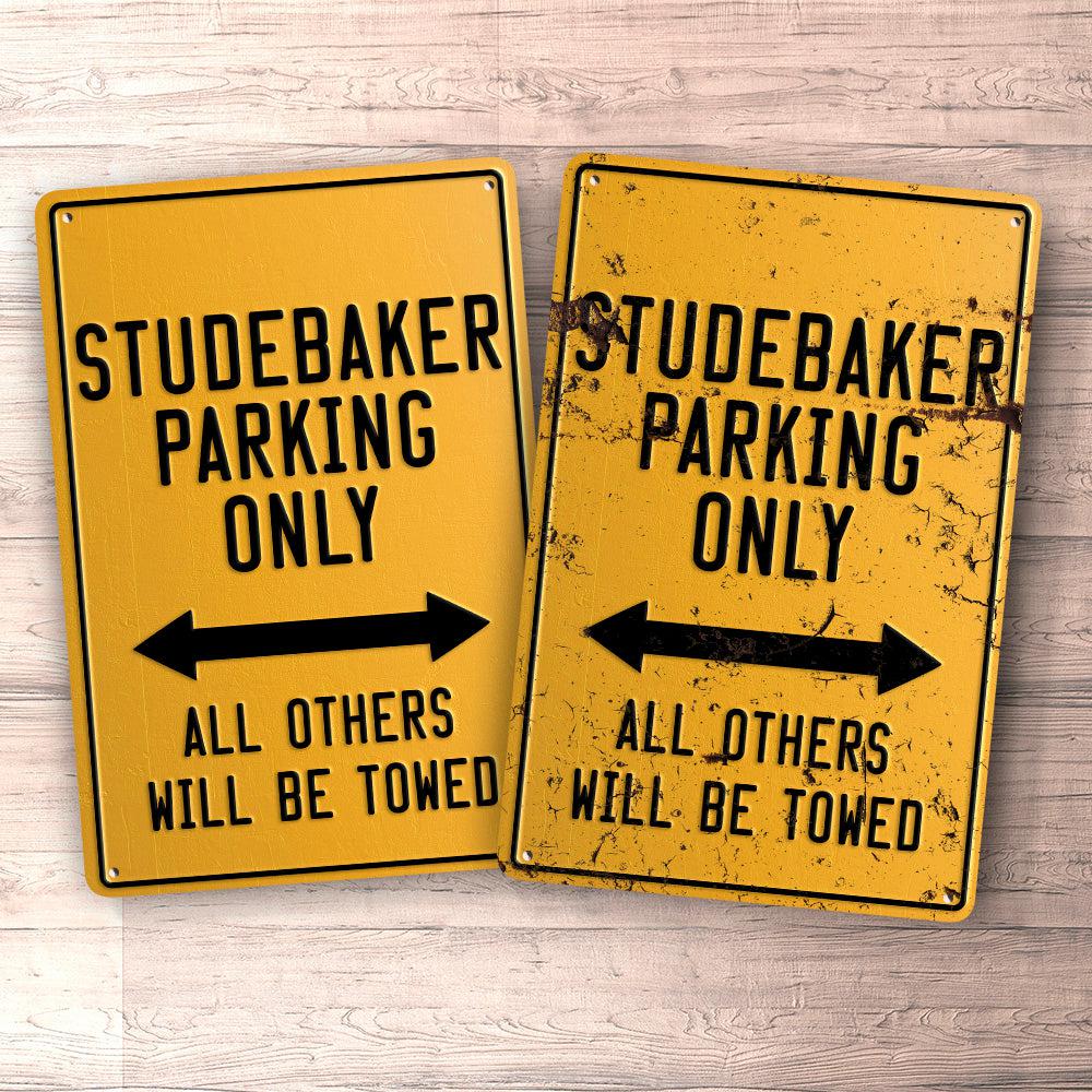 Studebaker Parking Only Skilte, Musemåtte, Dørmåtte , Plakat-Parking skilte-Studebaker-Garage Culture Shop- garage - man cave - merchandise