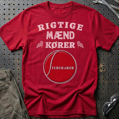 Studebaker Rigtige Mænd Kører - Unisex T-Shirt , Bomuld-Beklædning-Studebaker-Rød-S-Garage Culture Shop- garage - man cave - merchandise