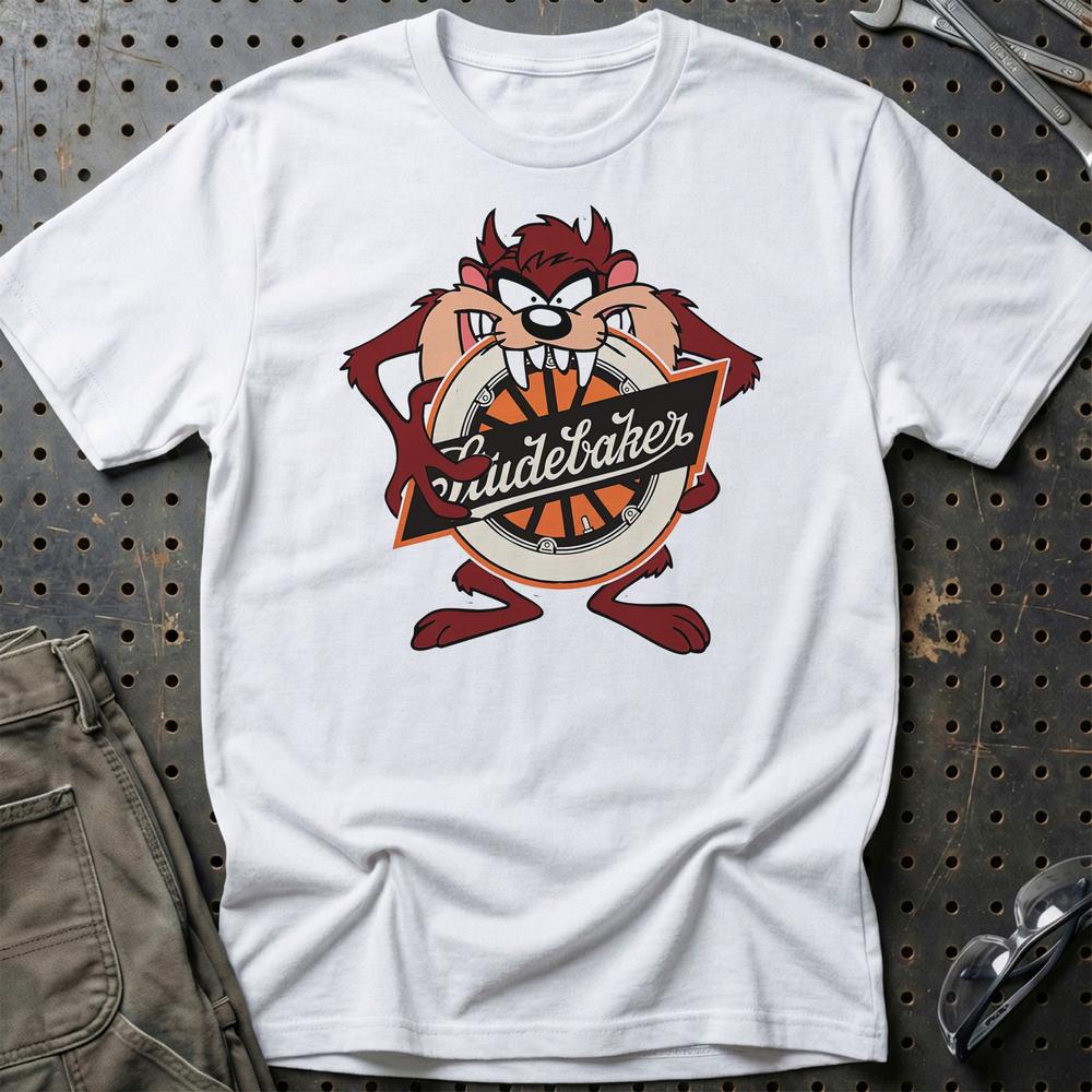 Studebaker TAZ T-Shirt-Beklædning-Studebaker-Hvid-S-Garage Culture Shop- garage - man cave - merchandise