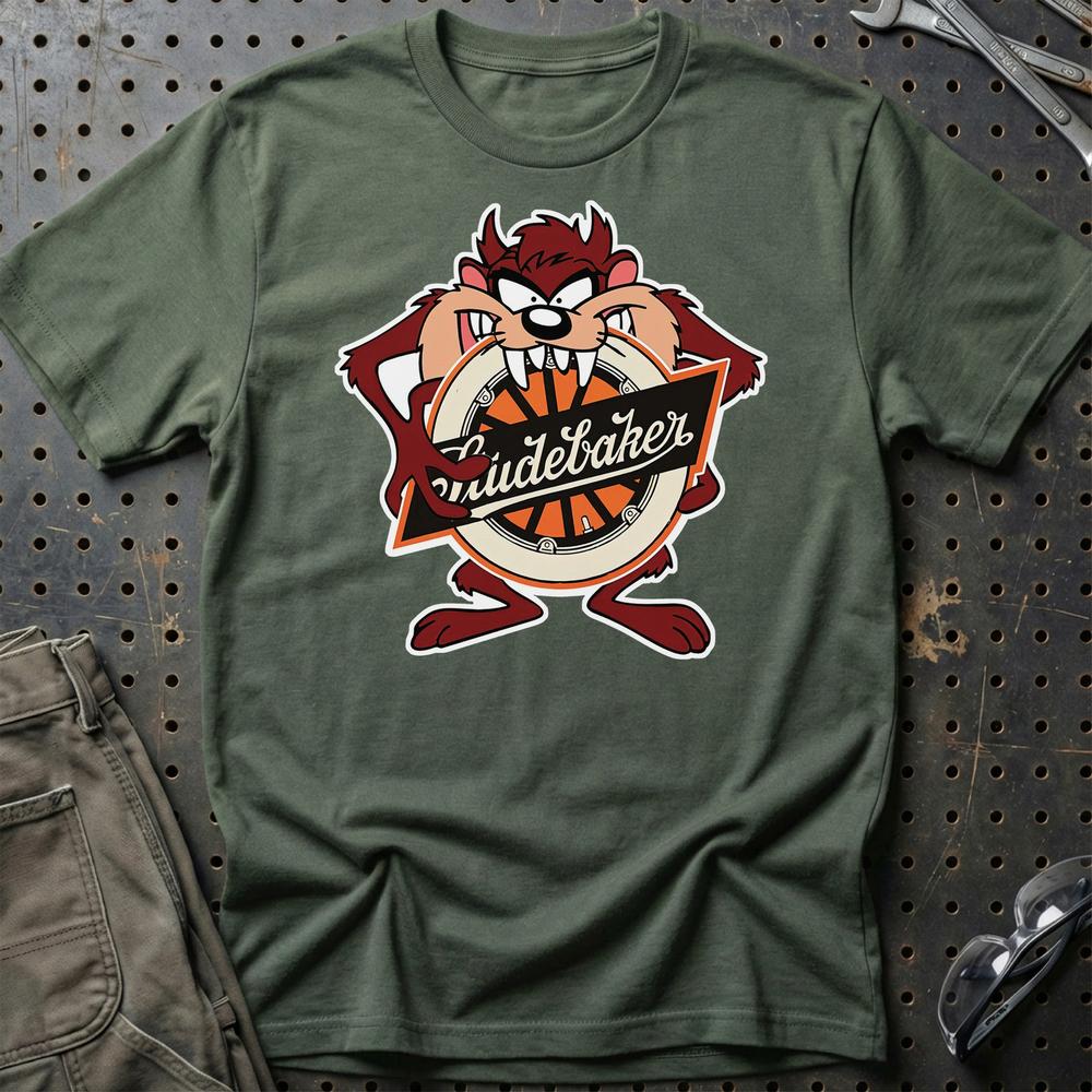 Studebaker TAZ T-Shirt-Beklædning-Studebaker-Grøn Militær-S-Garage Culture Shop- garage - man cave - merchandise