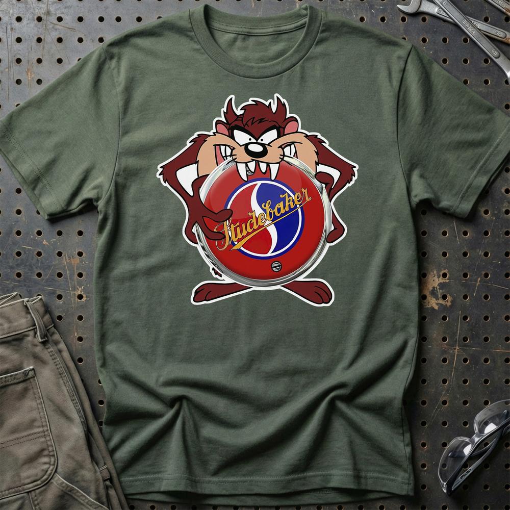 Studebaker TAZ T-Shirt-Beklædning-Studebaker-Grøn Militær-S-Garage Culture Shop- garage - man cave - merchandise